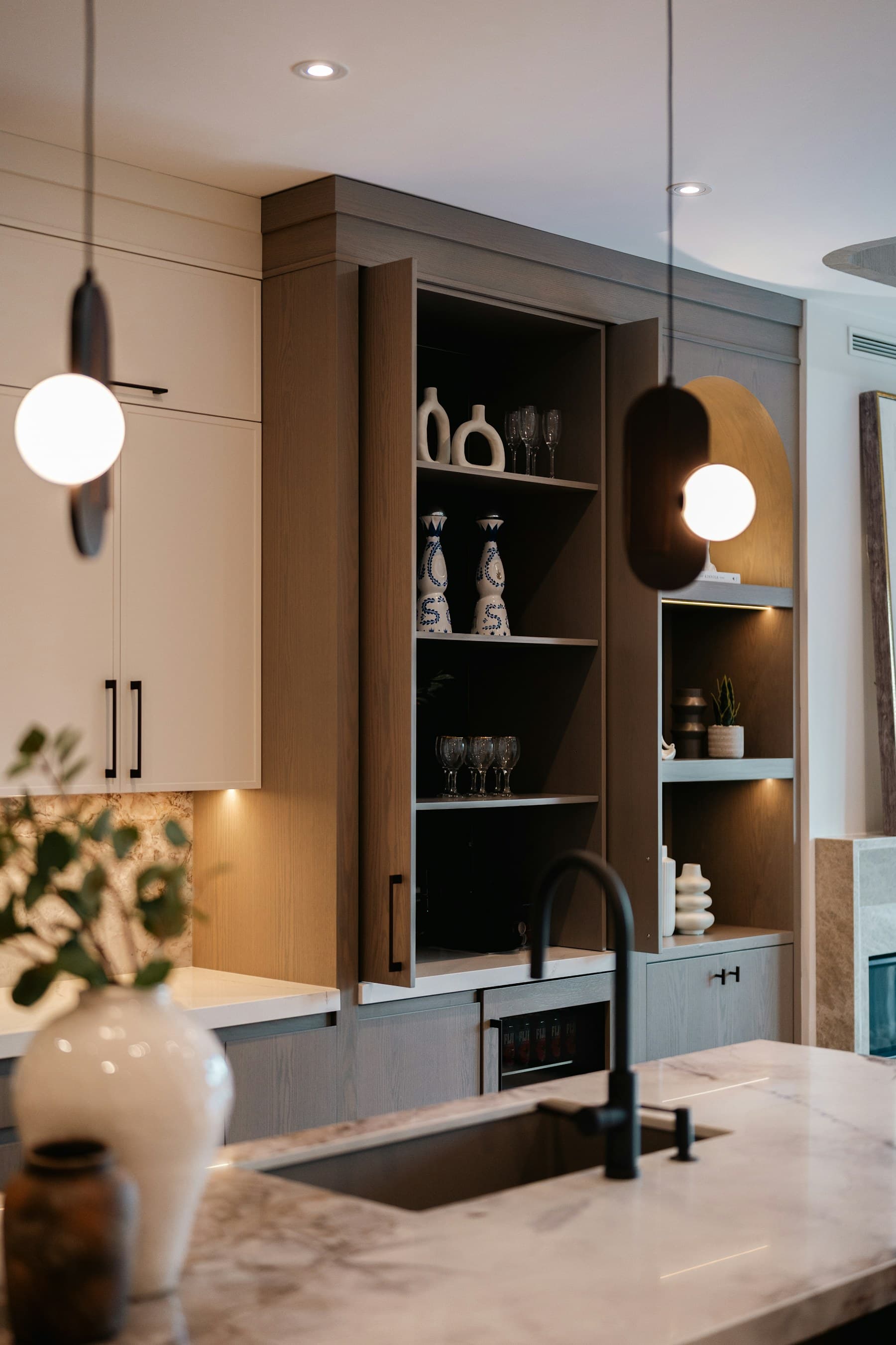 Green kitchen, stock photography
