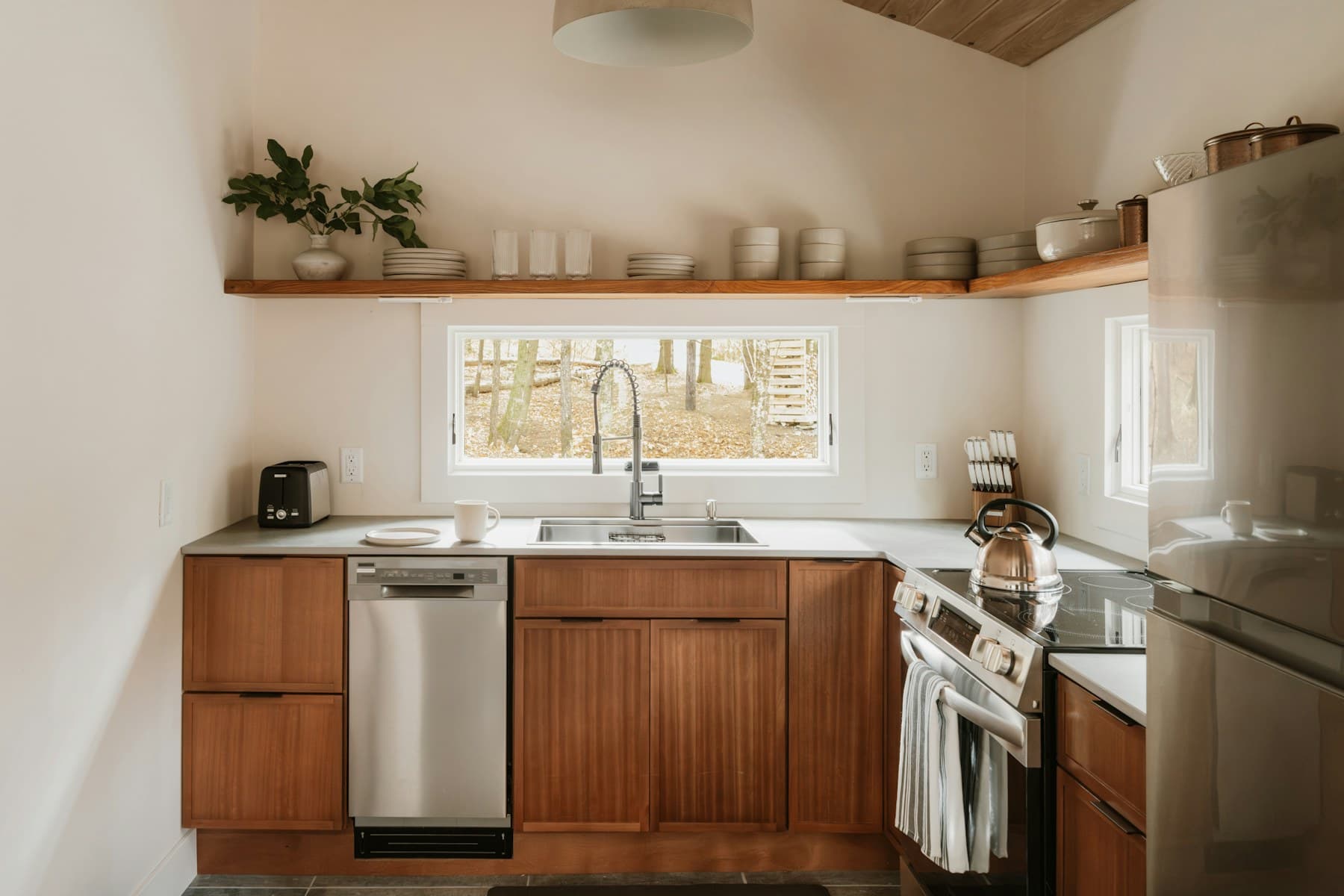 Timber kitchen, stock photography