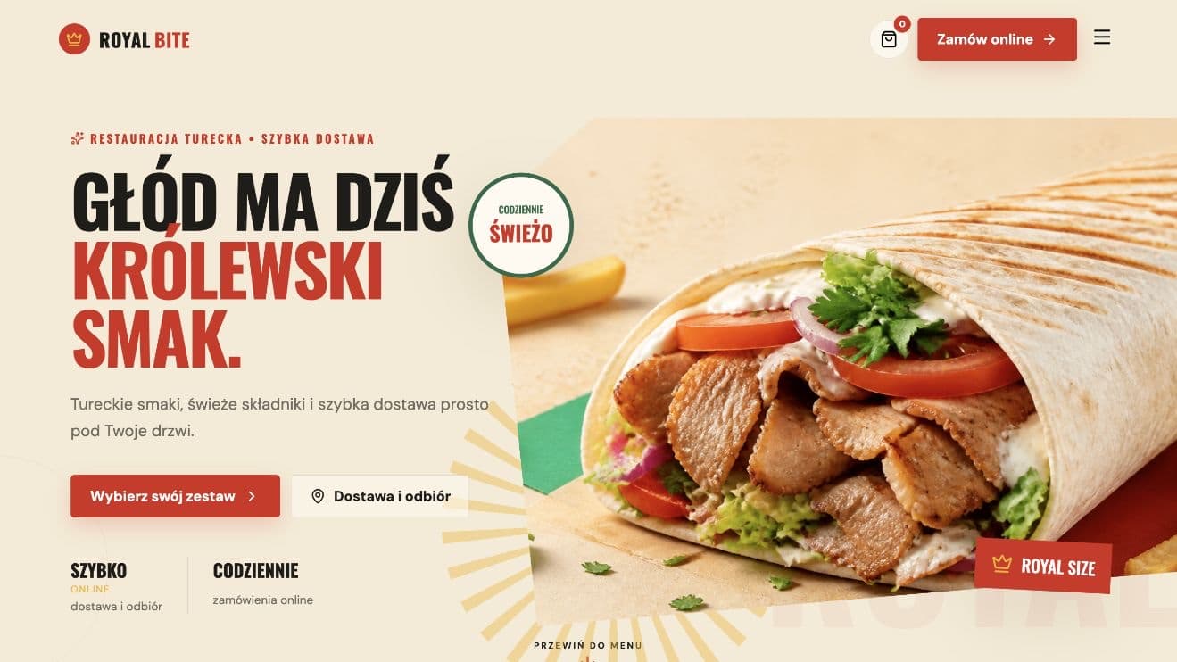 Royal Bite Restauracja i zamówienia online demo